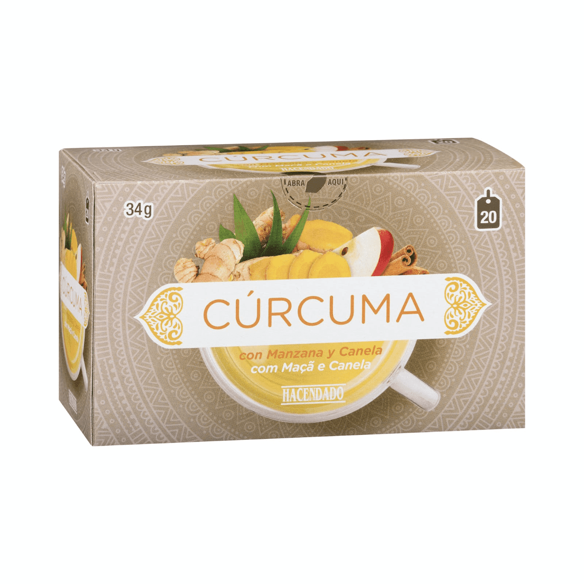 Kurkumas tēja ar āboliem un kaneli, 34g. - MeGusta
