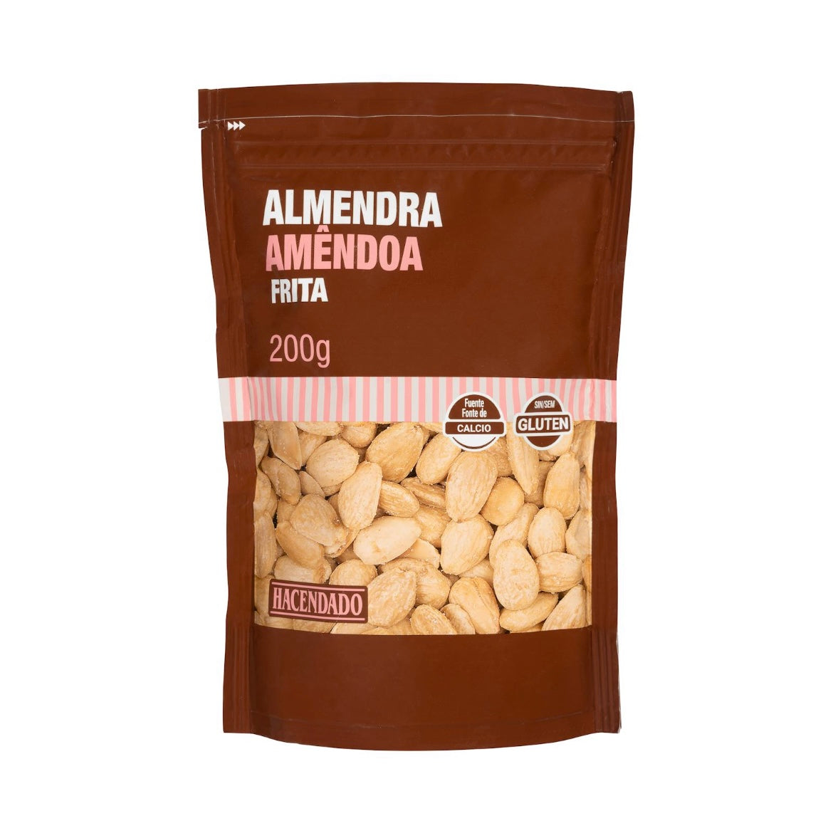 Roasted and salted blanched almonds, 200g.