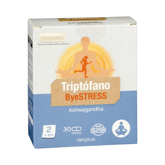 ByeStress kapsulas ar triptofanu, ašvagandu, vitamīniem un mineraliem, 30 kaps. - MeGusta