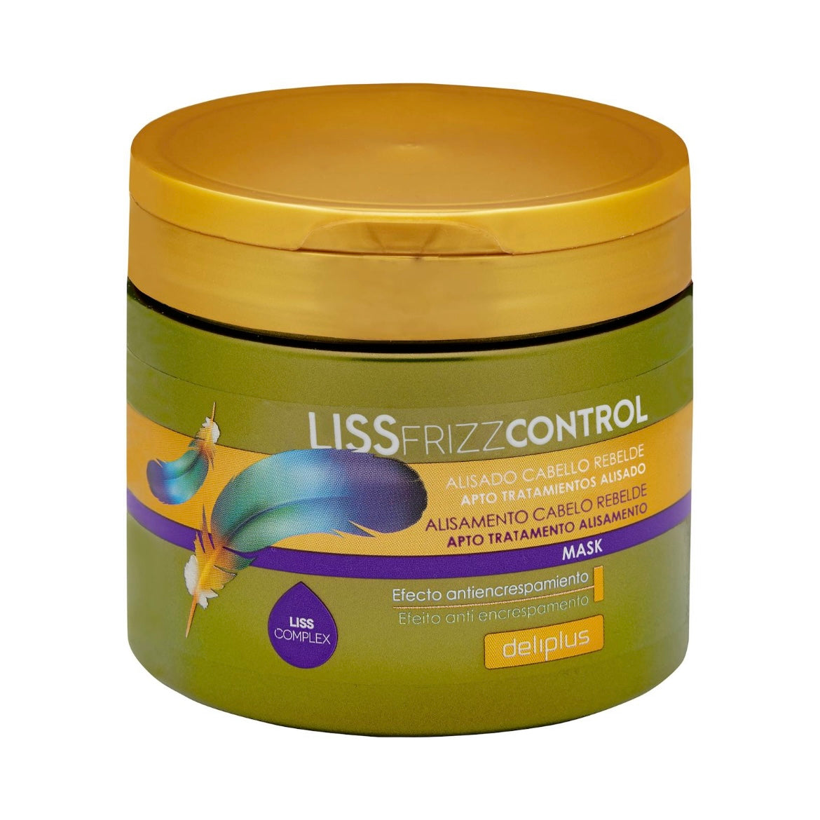 Matu maska nepaklausīgiem matiem Liss Frizz Deliplus, 400ml.