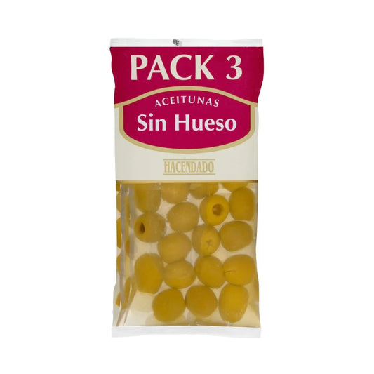 Zaļās olīvas bez kauliņa, 3x175g.
