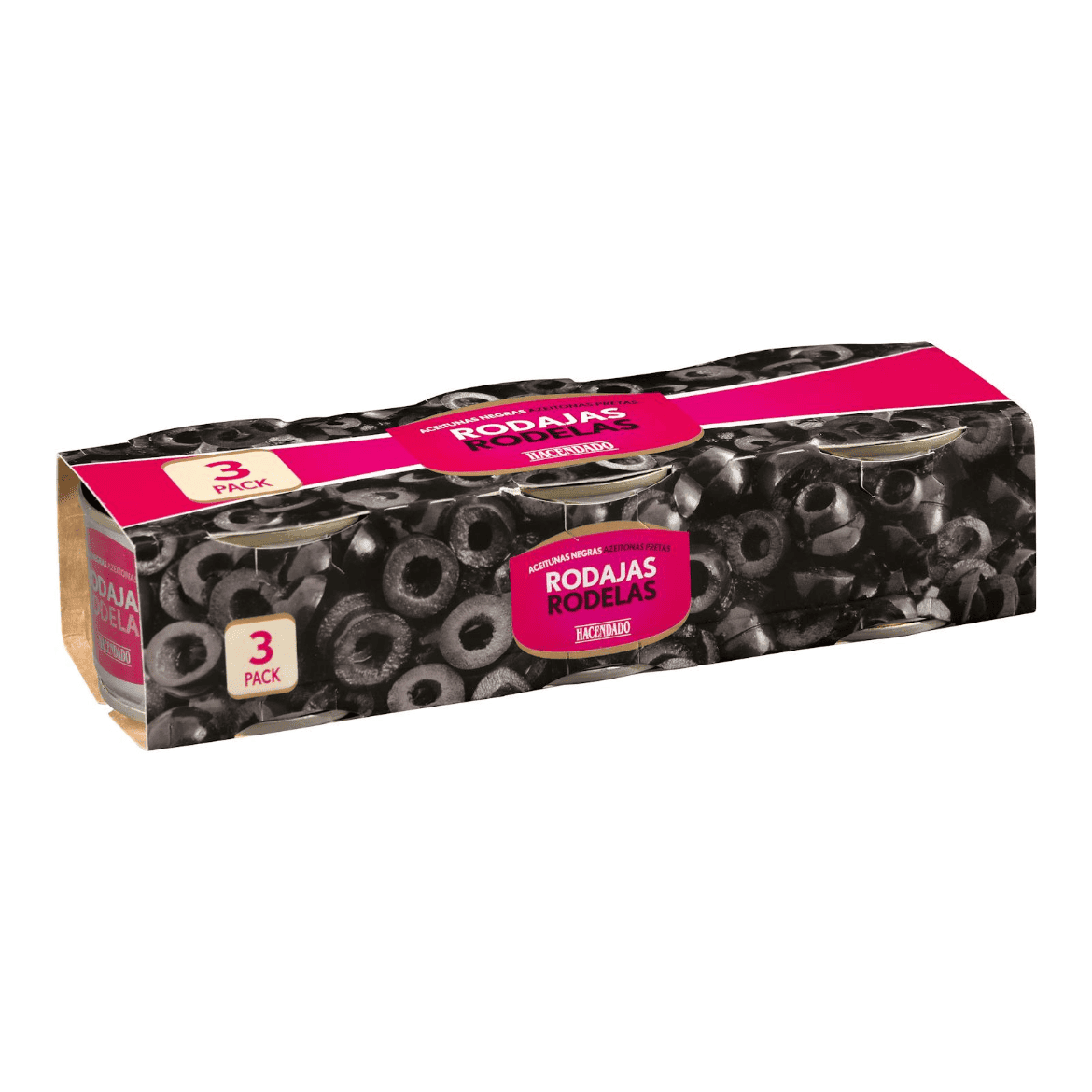 Melnās sagrieztās olīvas, 3x50g. - MeGusta