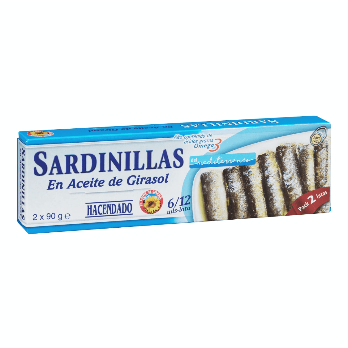 Sardīnes saulespuķu eļļā, 2x90g. - MeGusta