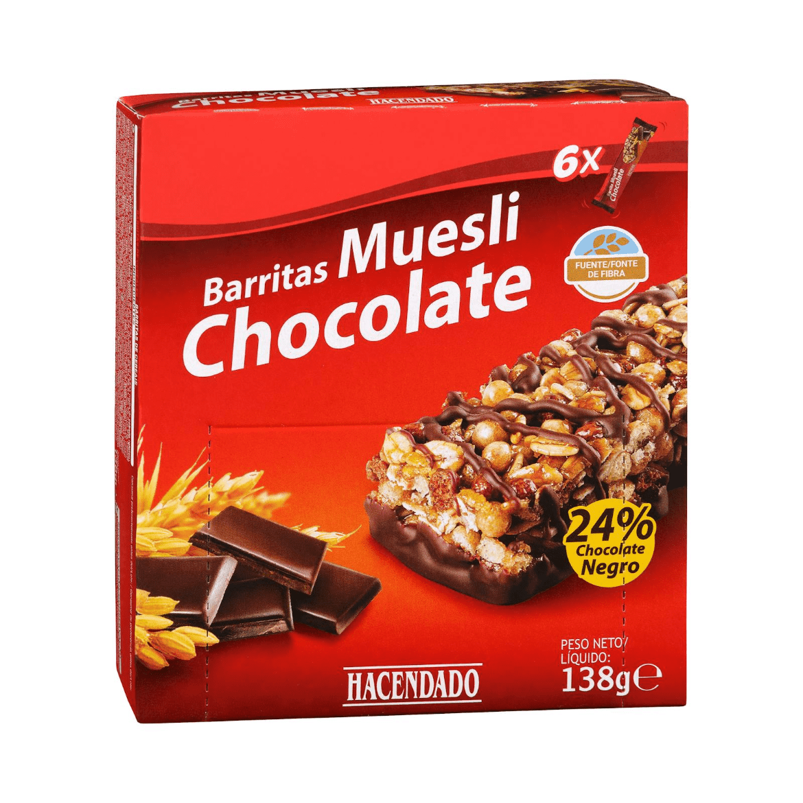 Musli batoniņi ar šokolādi, 6gb. - MeGusta