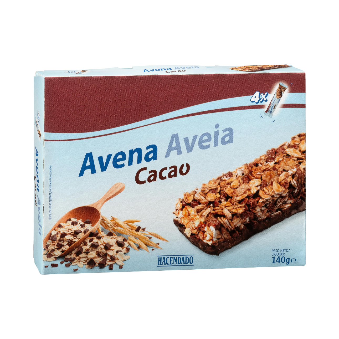 Auzu batoniņu ar kakao, 140g (4gb).