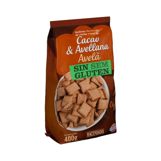 Sausās brokastis ar kakao un lazdu riekstu krēma pildījumu bez glutēna, 400g. - MeGusta