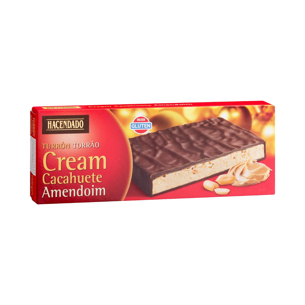 Turons Cream Cacahuete ar zemesrieksttu pildījumu un šokolādi, 150g.