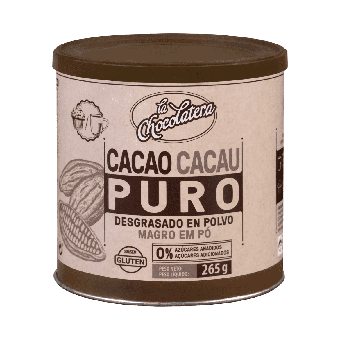 Dabīgs kakao pulveris La Chocolatera, 265g. - MeGusta