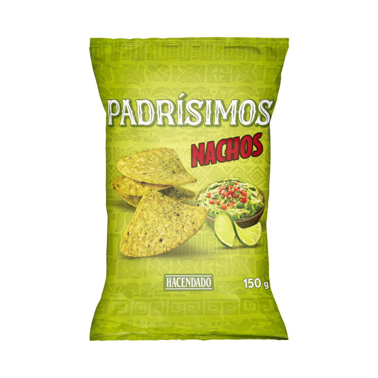 Kukurūzas čipsi Nachos Padrisimos ar guacamole, 150g.
