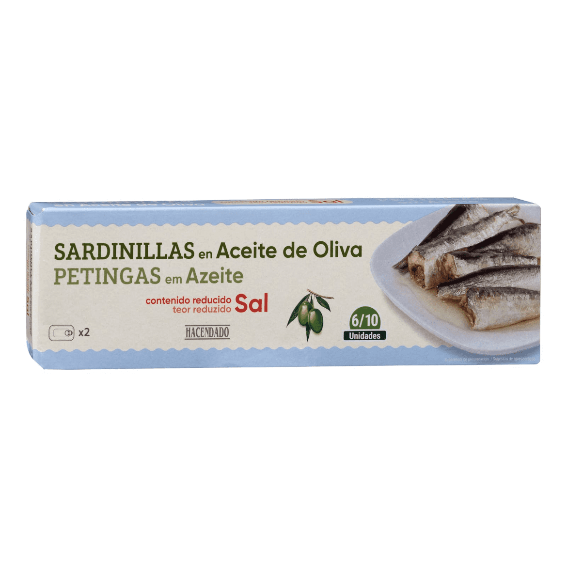 Sardīnes olīveļļā ar samazinātu sāls saturu, 2x90g. - MeGusta