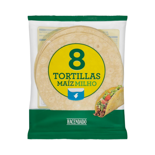 Kukurūzas tortiljas bez glutēna, 8gb. (208g)